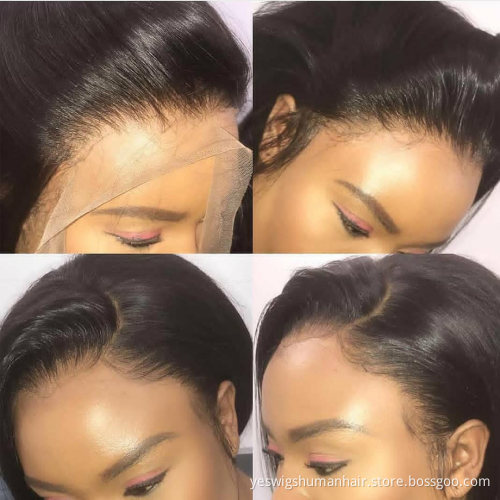 Wholesale Cheap Hd Full Straight 13x6 Lace Frontal Closure 100% Human Hair Wig Raw Brazilian Virgin Human Hair for black women
